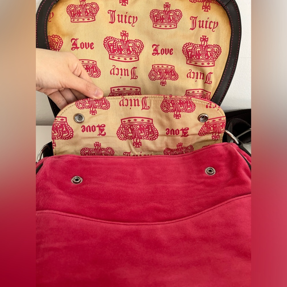 Y2K Juicy Couture Rare Vintage Pink Large Crossbody - Picture 7 of 16